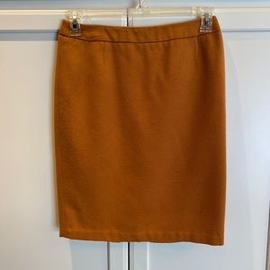 Pumpkin colored wool skirt